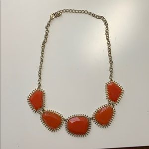 Francesca’s orange statement necklace!!